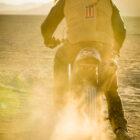Drake McElroy gives full trottle on his custom Honda Coffee Race in the Black Rock Desert Nevada - Red Bull MotoSoul